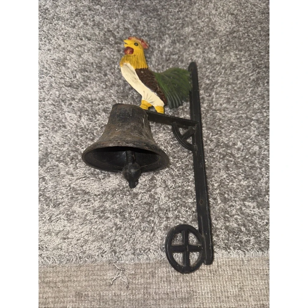 Tractor Door Bell Wall Mount Cast Iron Rustic Vintage‎ Old Fashion Heavy Rooster